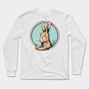 Hoppy Easter - Vintage Rabbit Graphic Long Sleeve T-Shirt